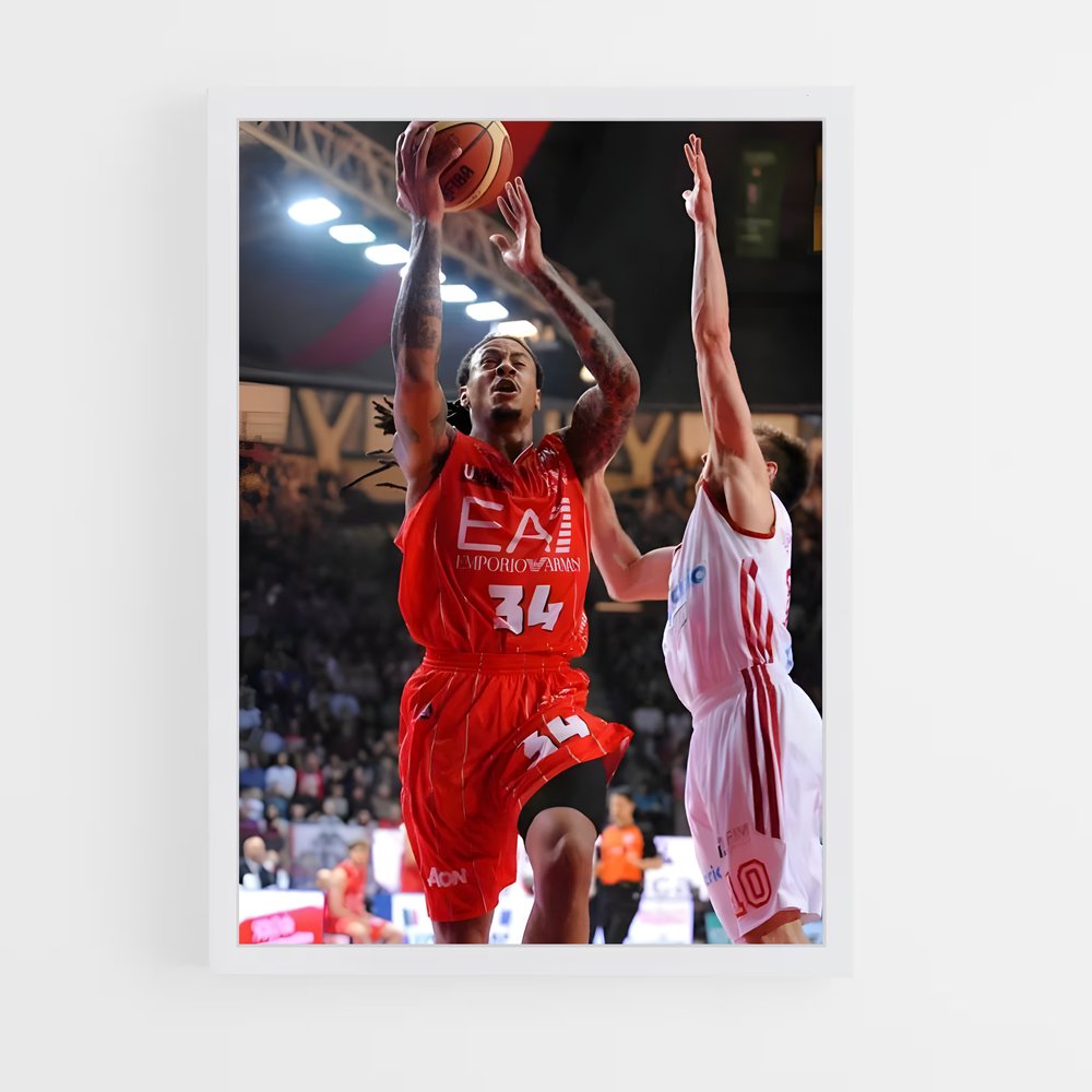 Poster Olimpia milano Olympique – affiche Basketball (vue 3)